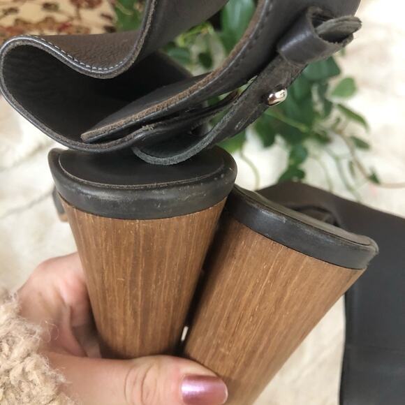 Vince Addie Grey Leather Open Toe Heeled Booties - Picture 8 of 8